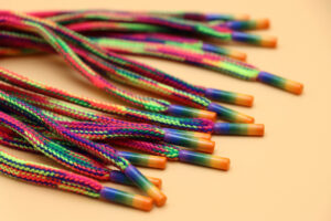PSC8139 Knitted Drawcord with rainbow metal tip by Pro-Stretch