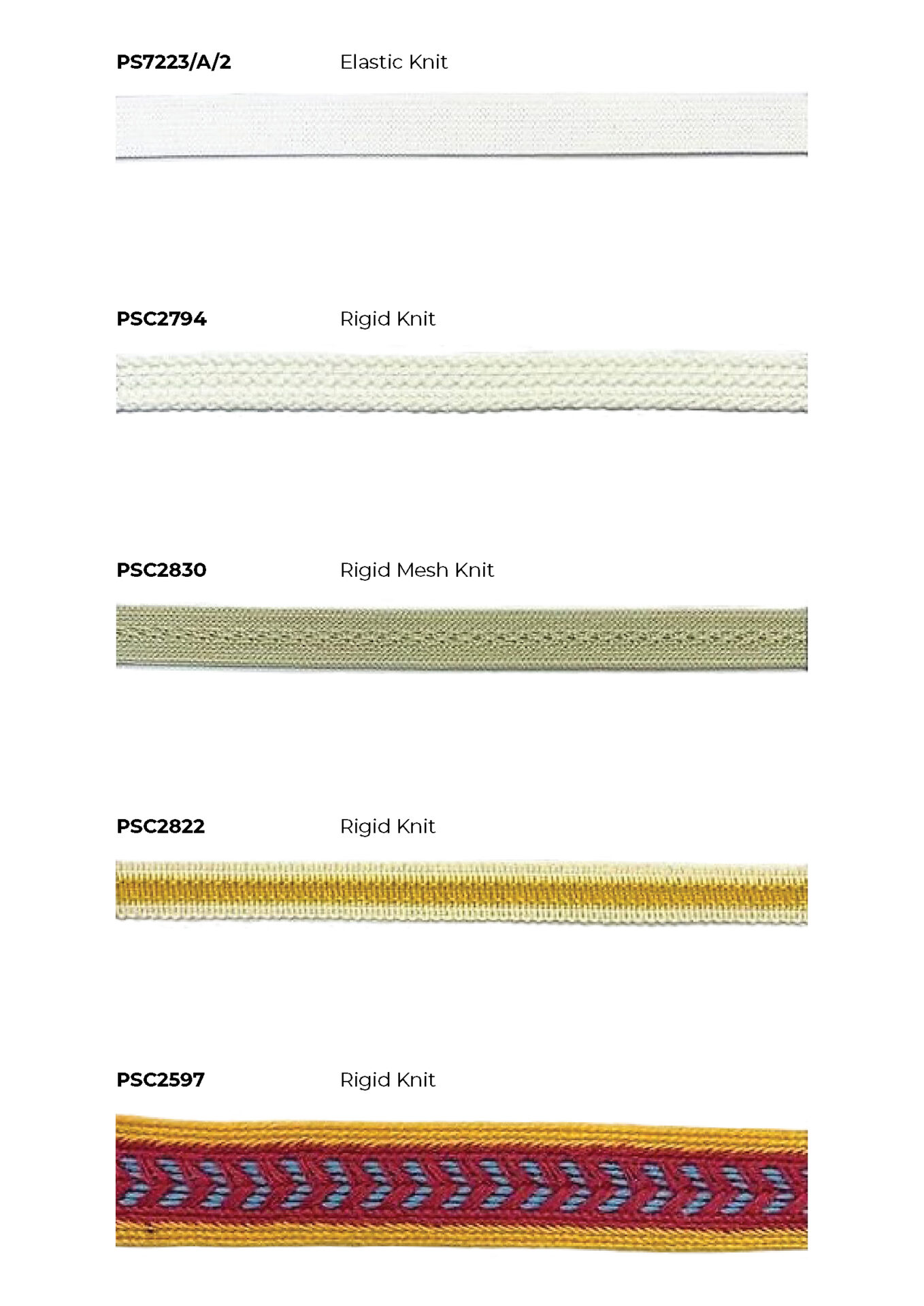 Check out our Products page for more information on our Knitted Trims