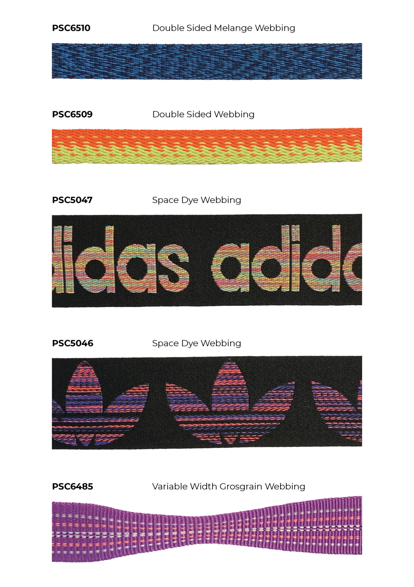 Check out our Products page for more information on our Webbing trims