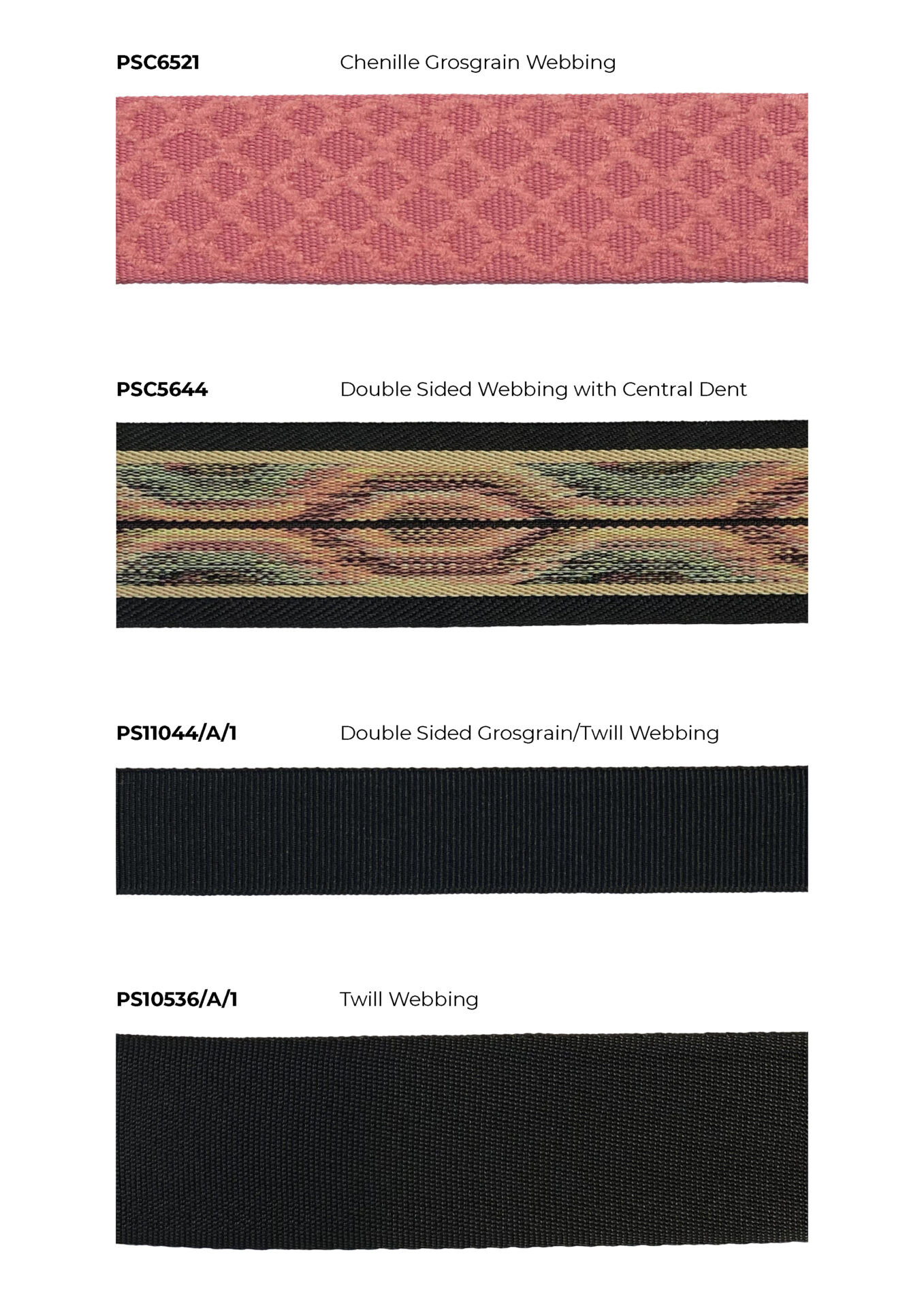 Check out our Products page for more information on our Webbing trims