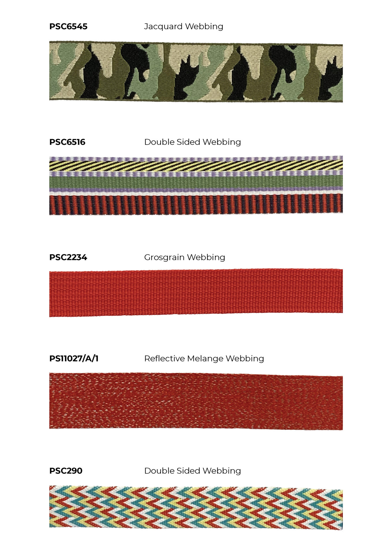 Check out our Products page for more information on our Webbing trims